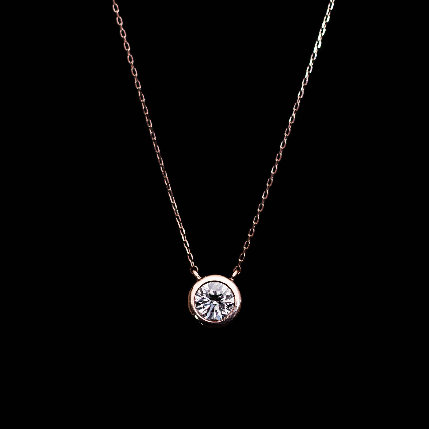 0.30UP 覆輪ペンダントネックレス